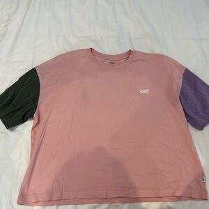 Vans Tri-Tone Pink, Black, and Purple Blouse